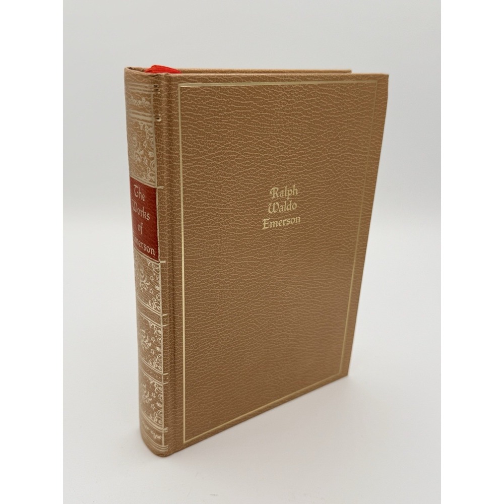 Works of Ralph Waldo Emerson One Volume Black's Readers Service Hardcover Gilt